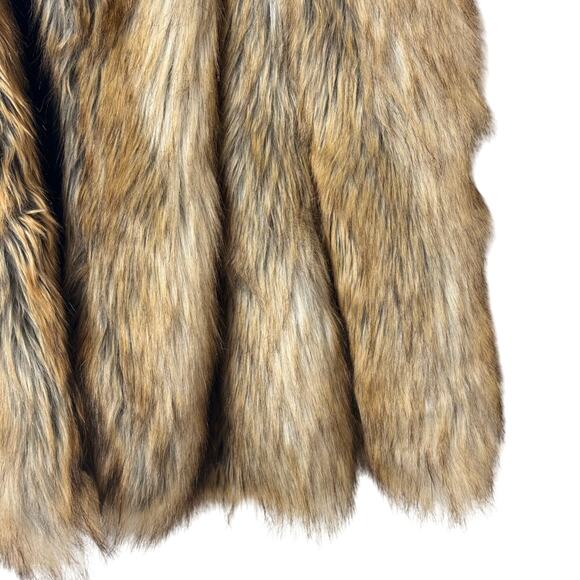 Bebe Glam Faux Fur Coat Women’s M Natural Brown Tan Jacket NWT Winter Holiday - Picture 6 of 15
